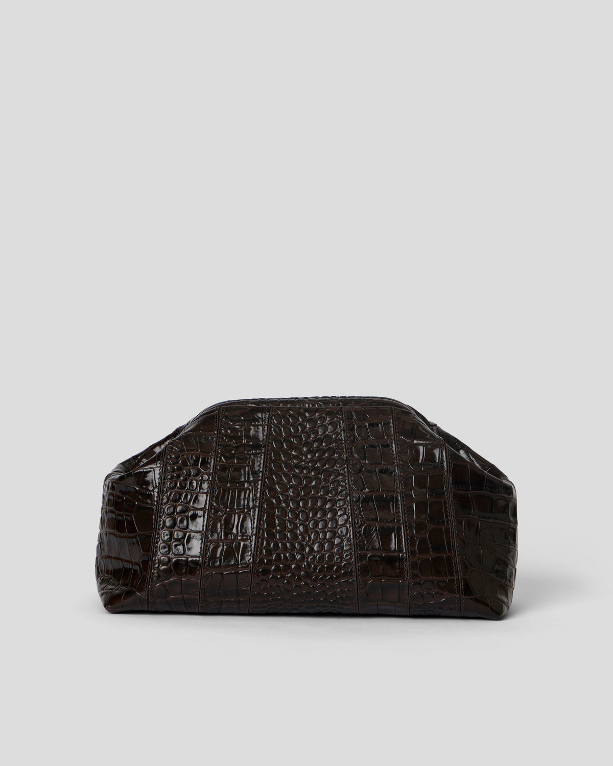 B-Low the Belt Cate Croc Clutch in Chocolate
