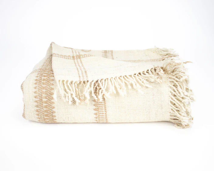 Benita Throw-Ivory & Tan