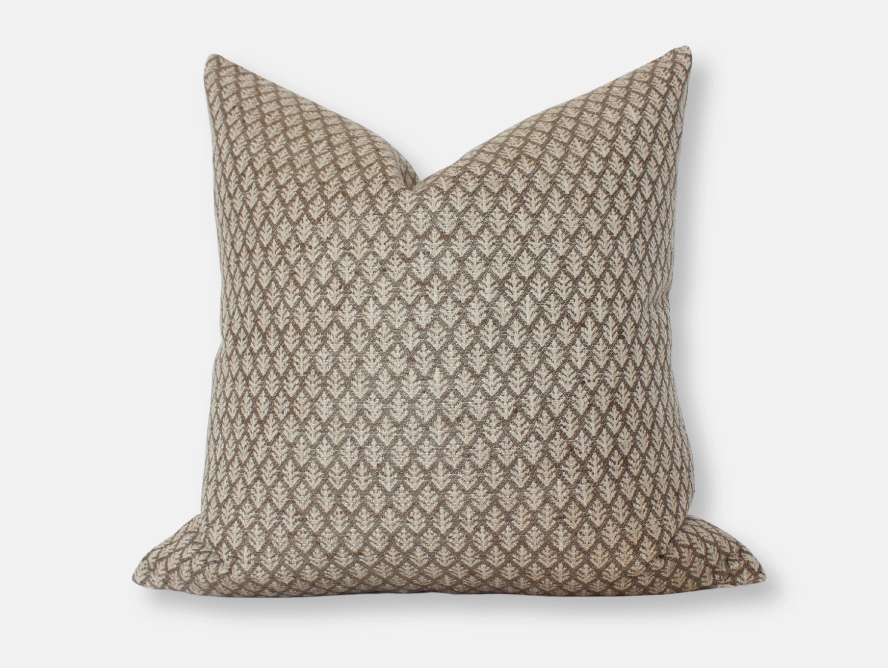 Textileish, Brown Floral Pillow