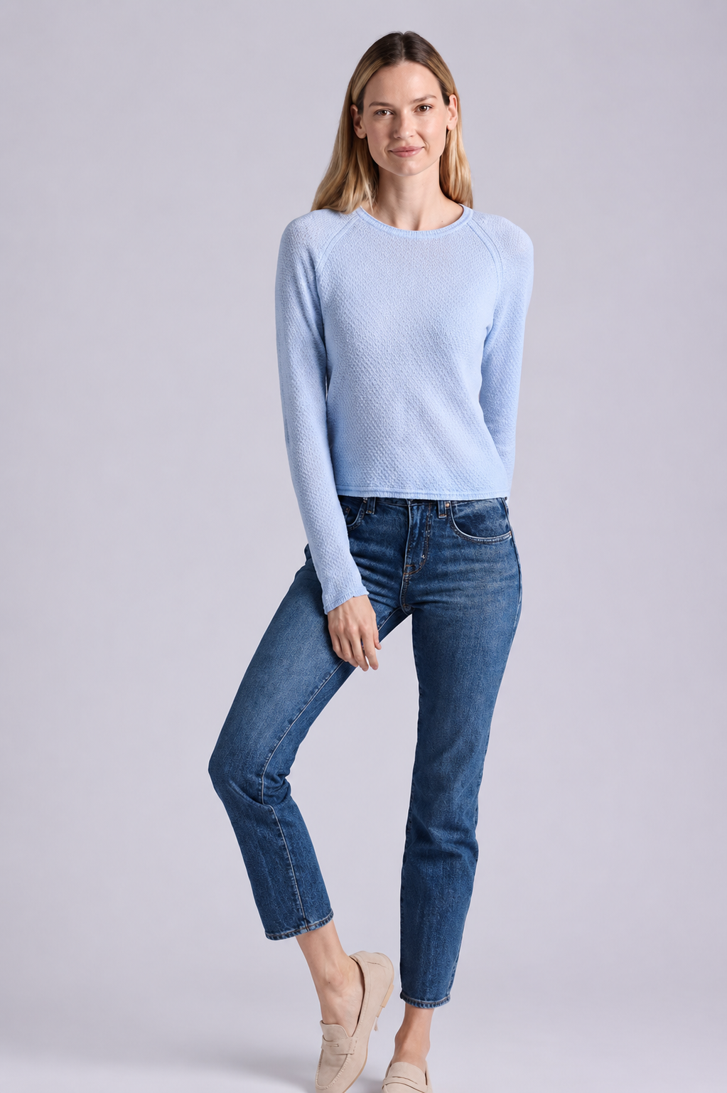 MR, Sheer Raglan Crew