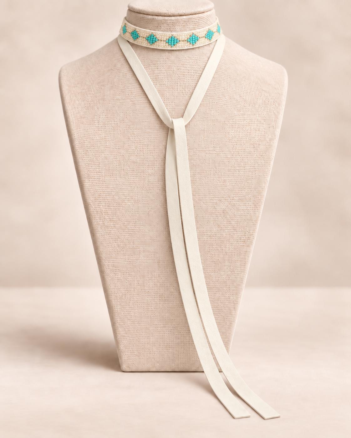 Leather Sage, Beaded Lariat