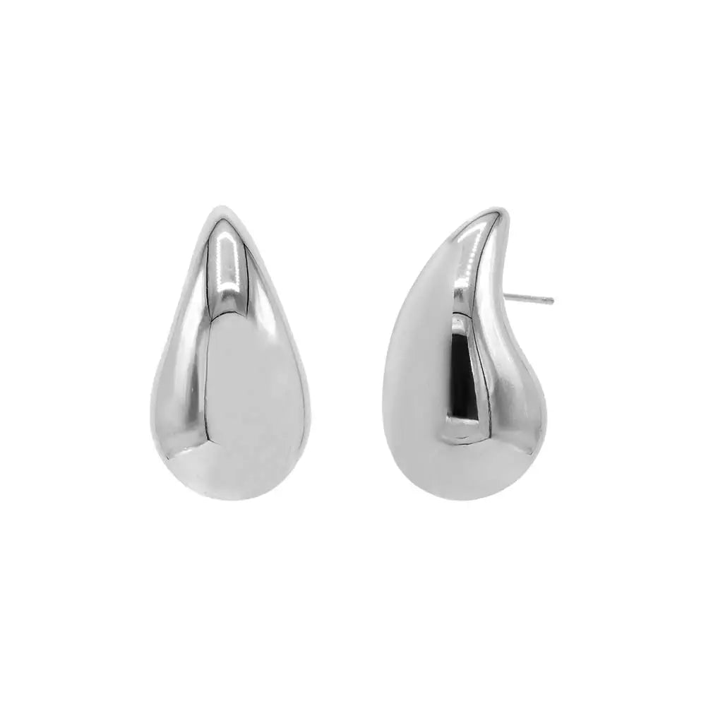 Chunky Drop Earring, Silver