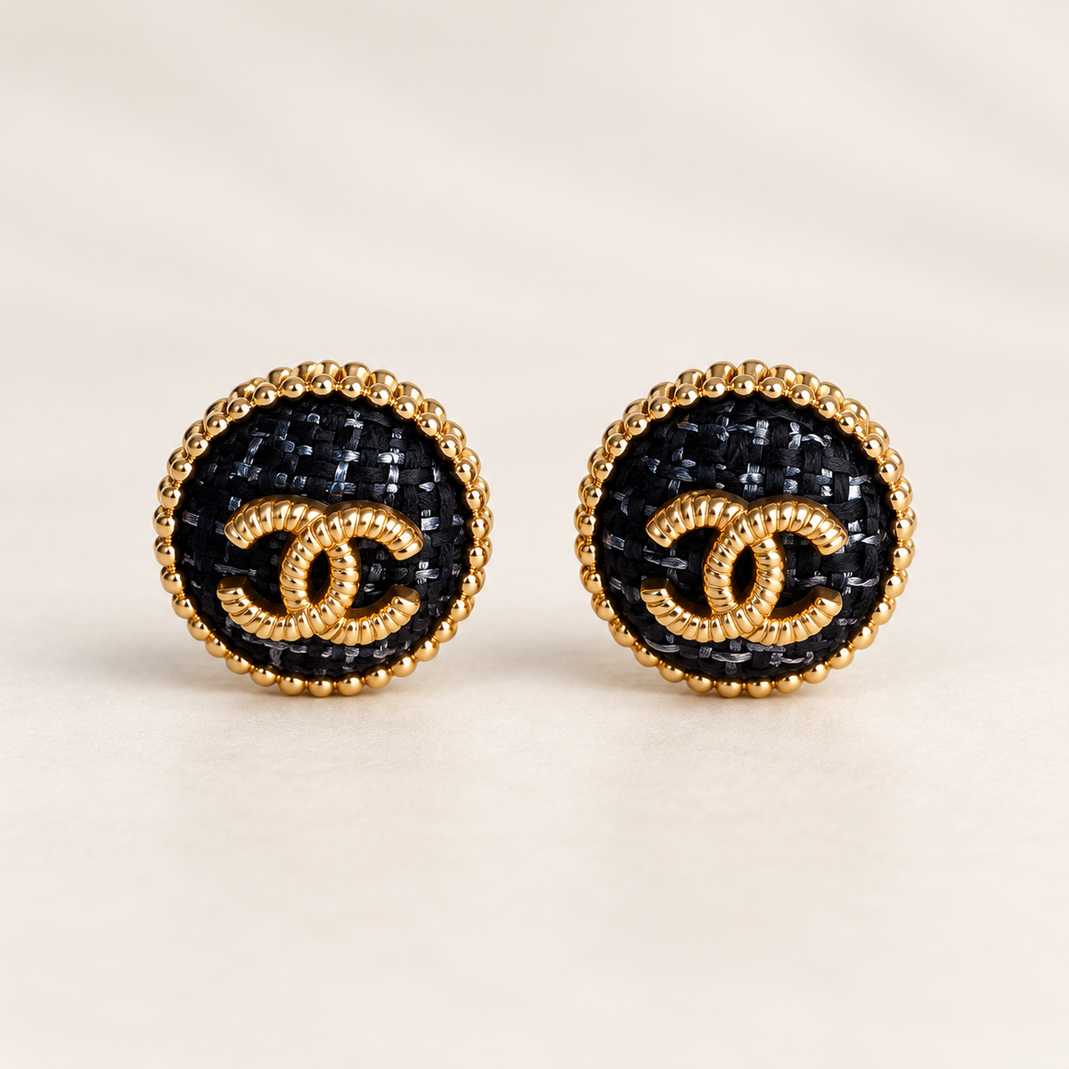 Tweed Studs, Black