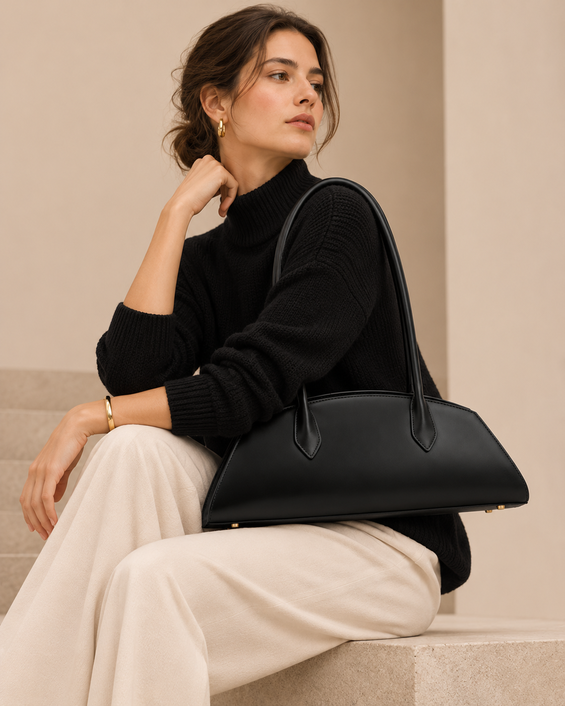 Vegan Leather Shoulder Bag
