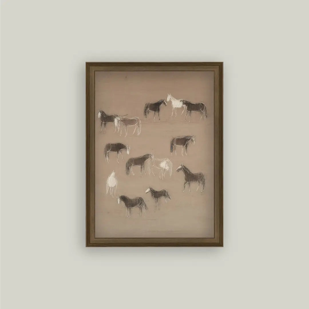 Petal Lane Home, Horse Herd Sketch