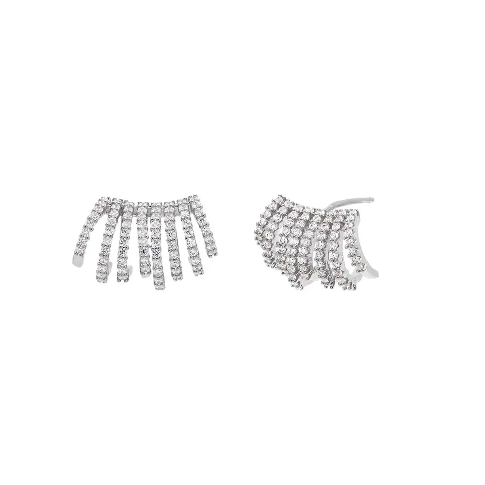 Pave Row Stud Earring
