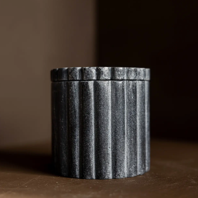 Luxe B Co., Fluted Marble Jar