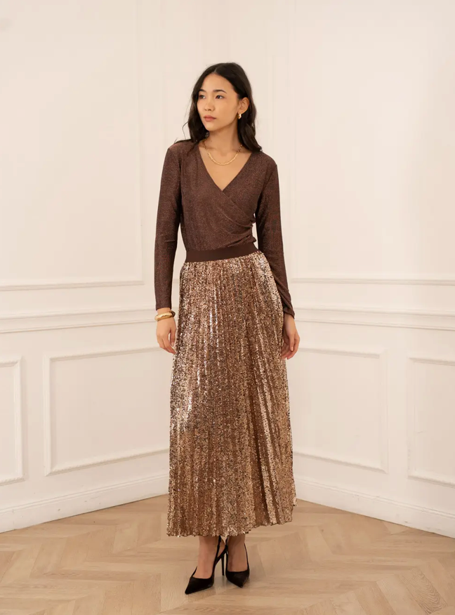 Choklate Paris, Sequin Pleated Skirt