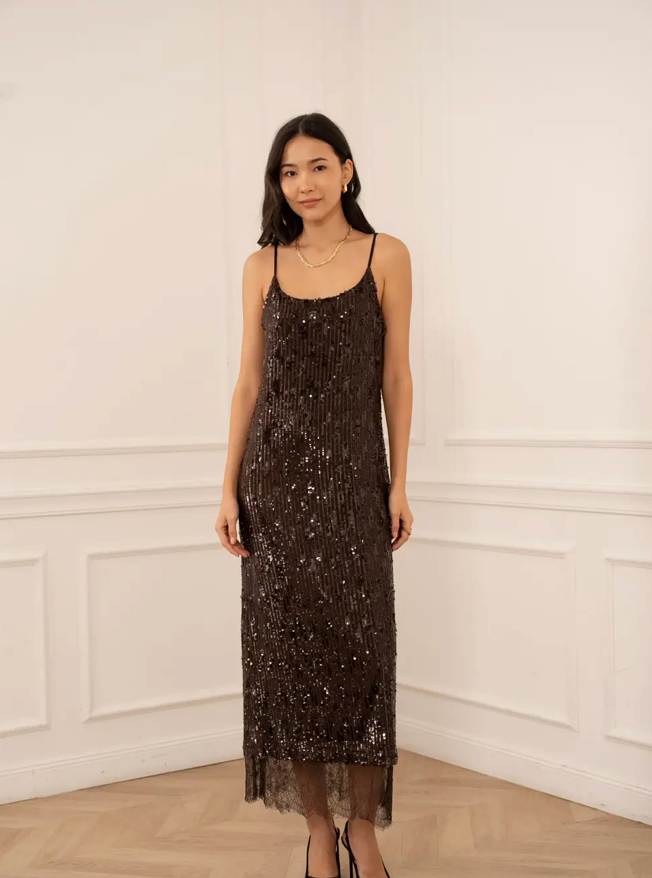 Choklate Paris, Sequin + Lace Dress