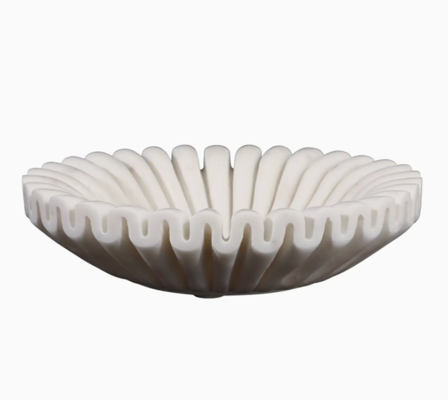 Sagebrook Home, Marble Pleated Bowl