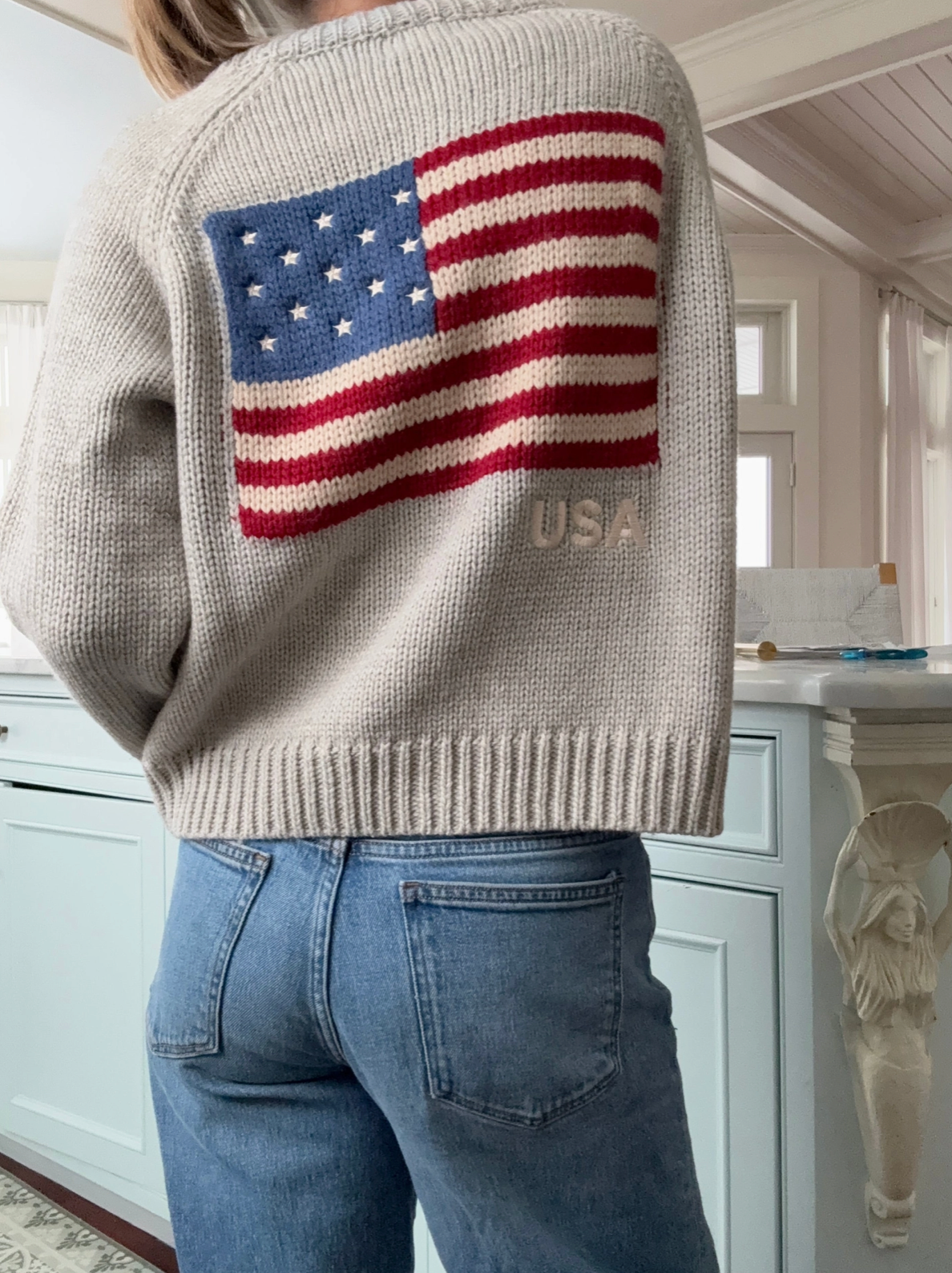 le field, Flag Crop Cardigan