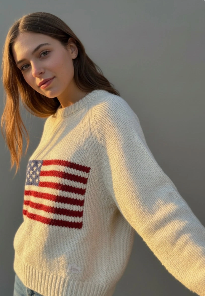 le field, American Flag Sweater