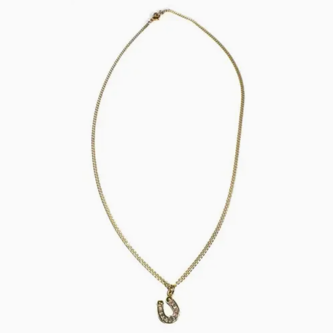 Rachel Nathan, Baguette Horseshoe Necklace