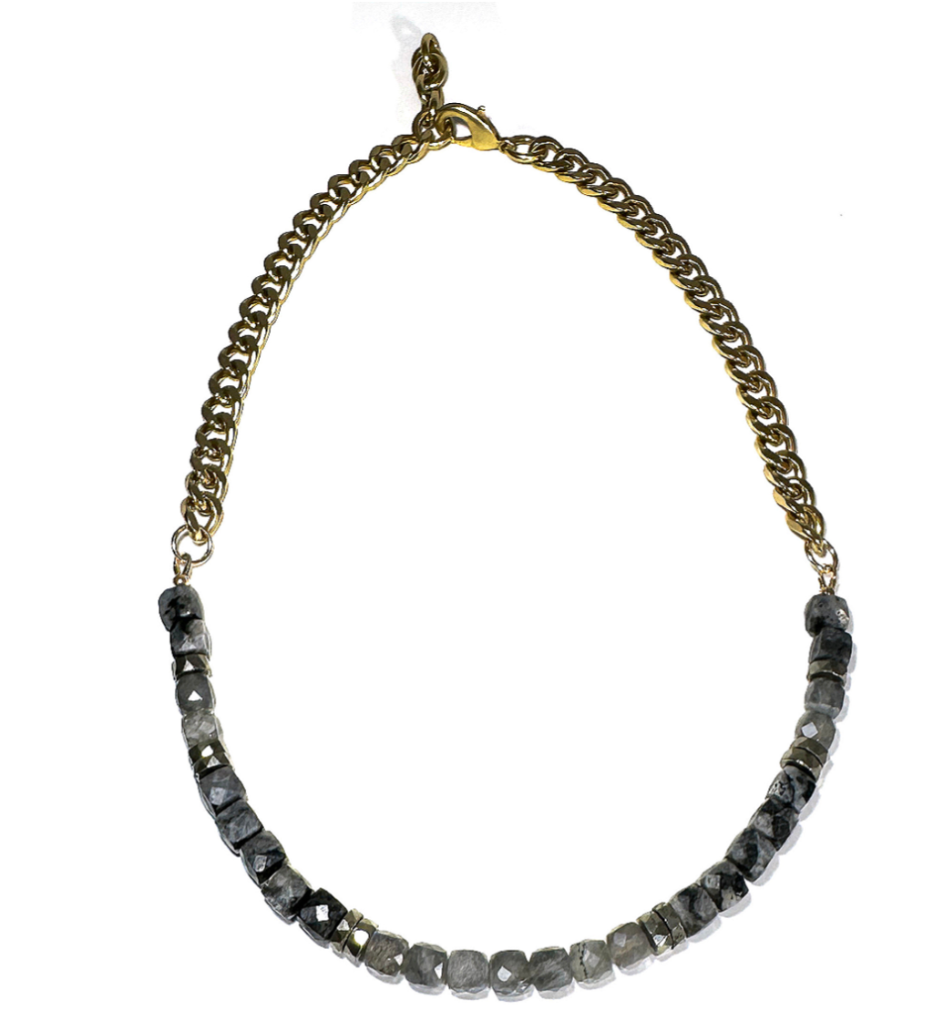 Rachel Nathan, Labradorite & Larvikite Curb