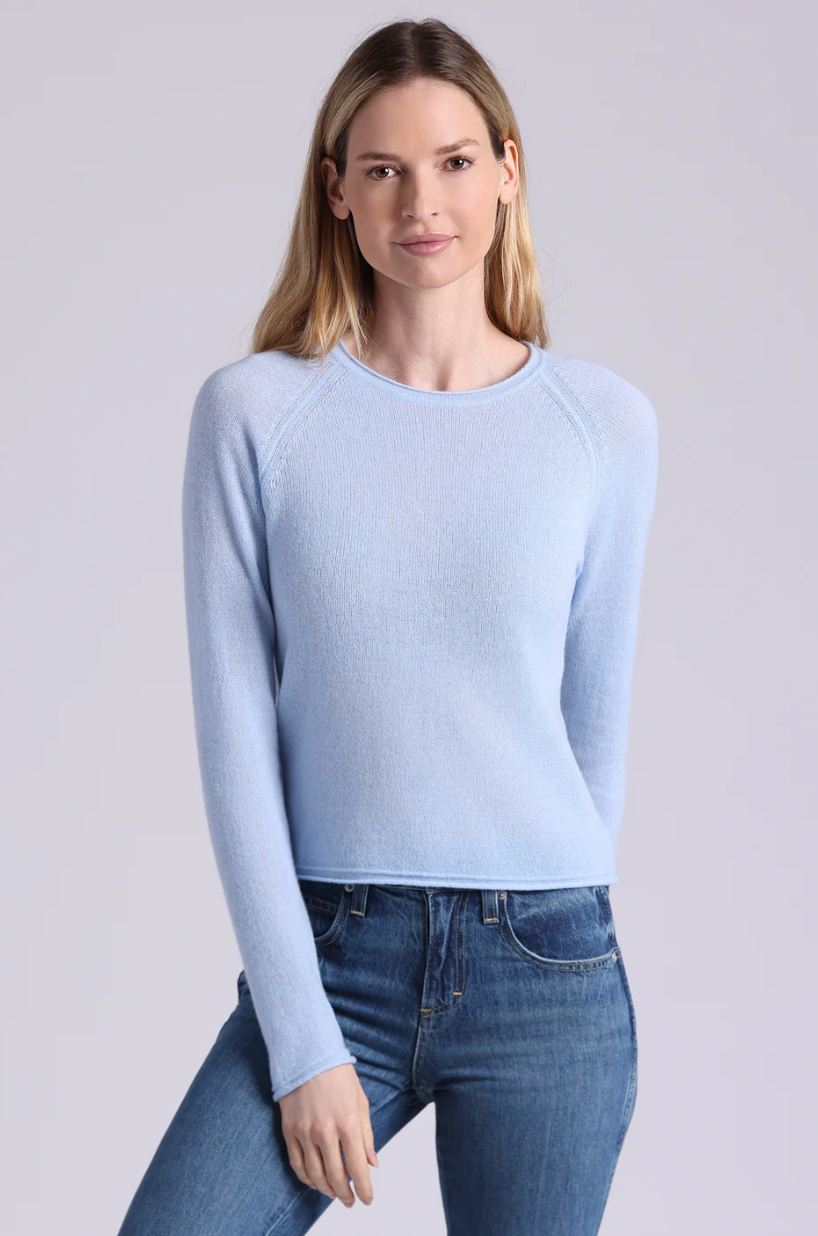 Minnie Rose, Sheer Raglan Crew