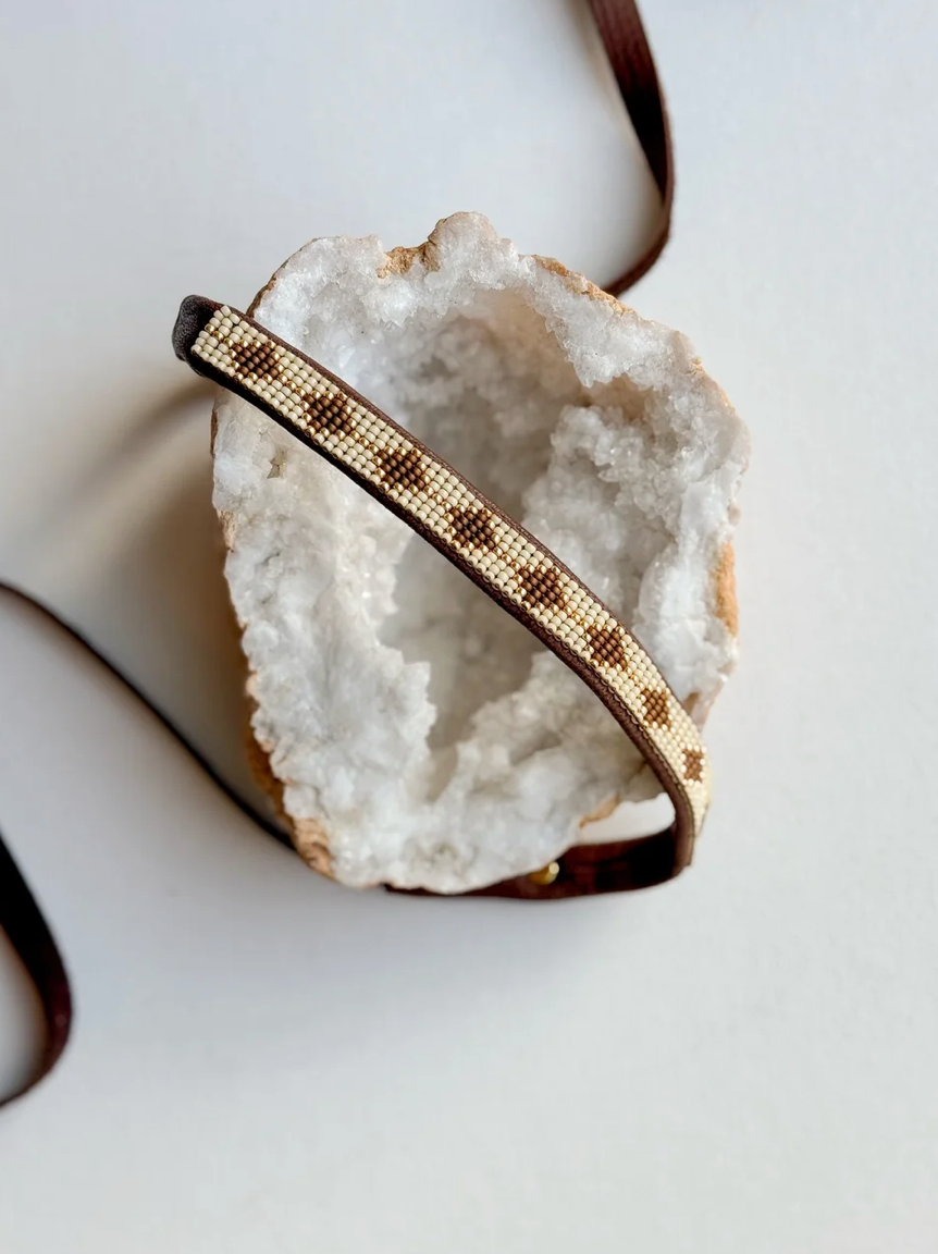 Leather Sage, Beaded Lariat