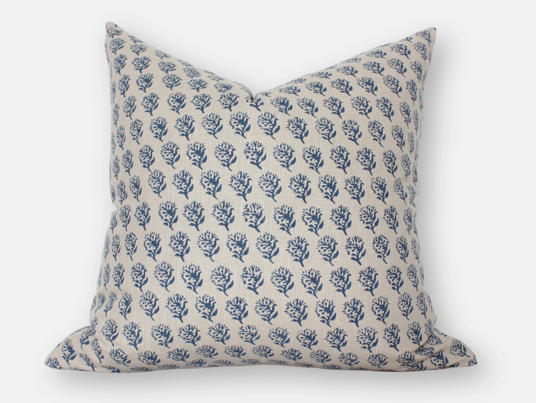 Textileish, Blue Floral Pillow
