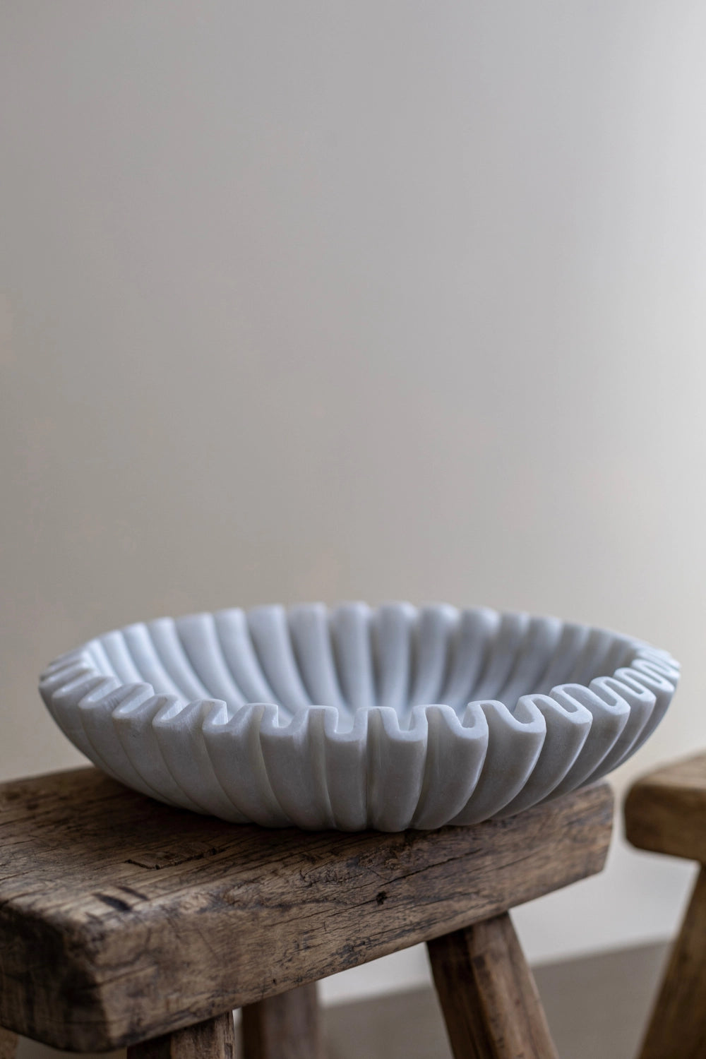 Marble Fluted Bowl