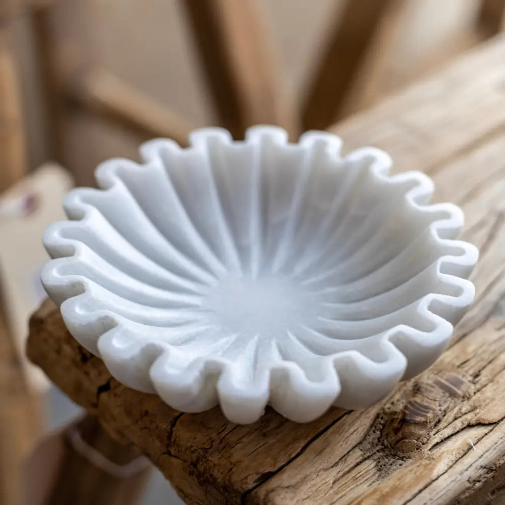 Luxe B, Marble Fluted Bowl