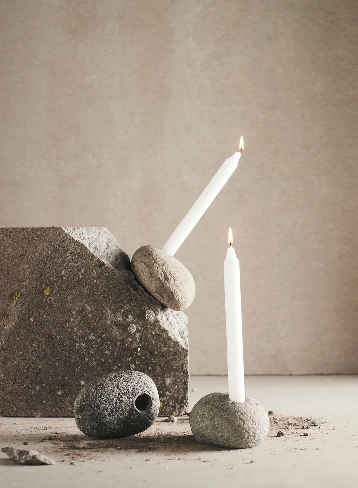 Rock Candle Holder