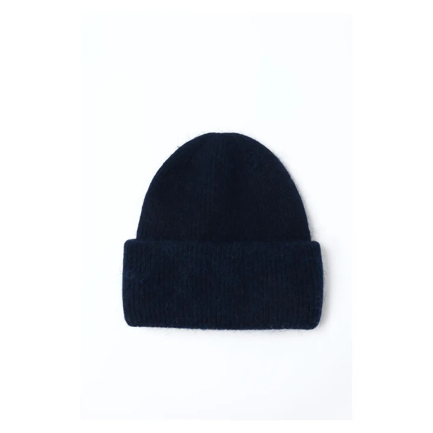 Angora Beanie Hat-Navy