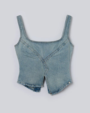 Broken Corset - Denim Top