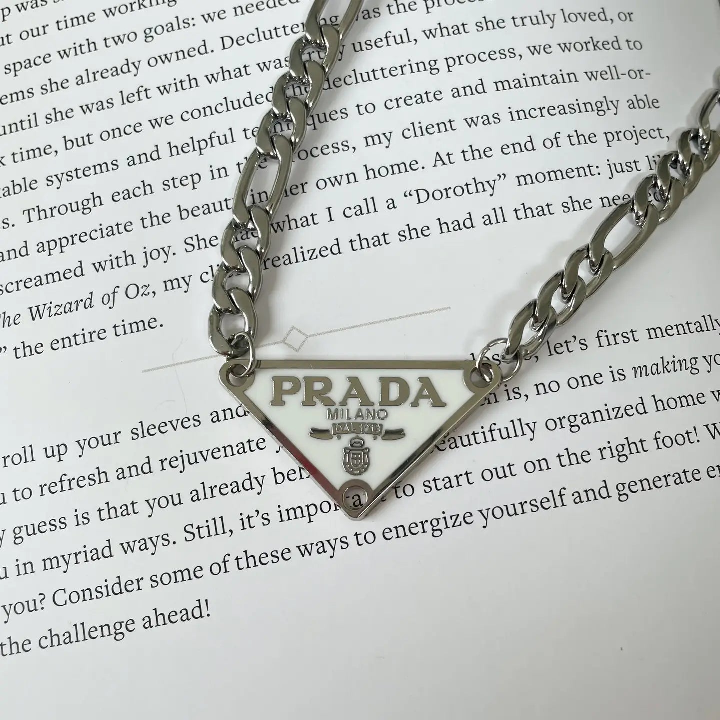 CR, Prada Repurposed Necklace