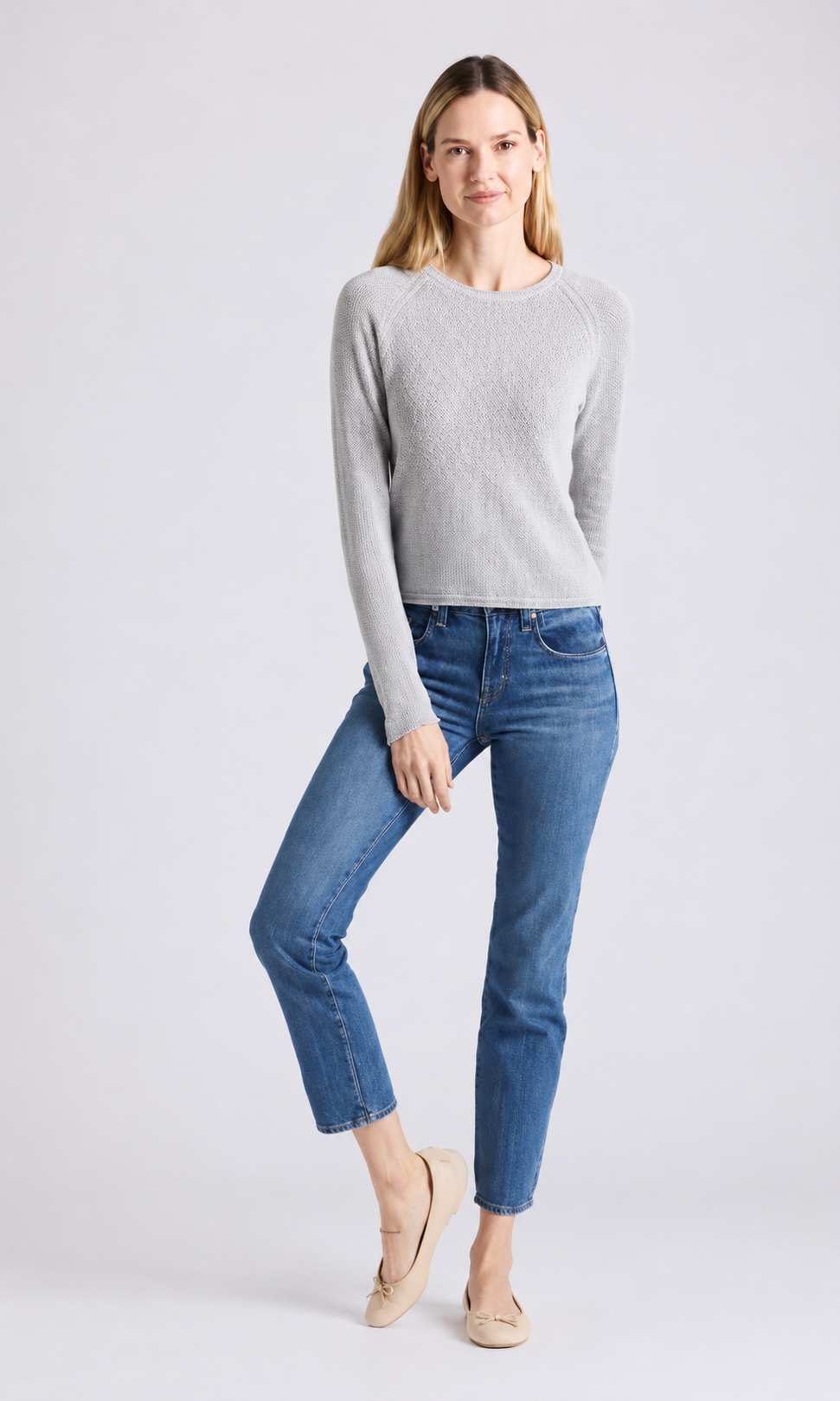 MR, Sheer Raglan Crew