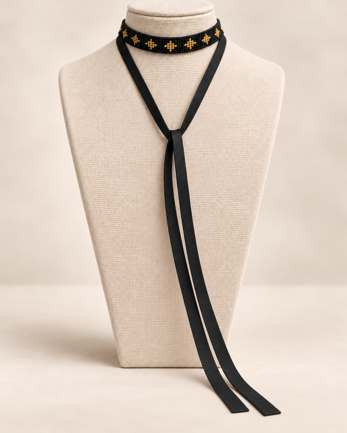 Leather Sage, Beaded Lariat