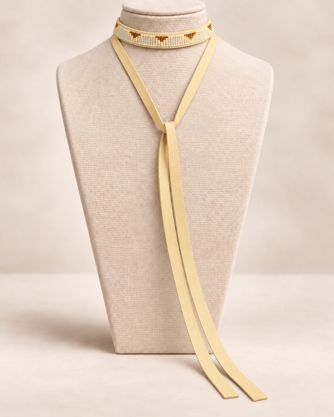 Leather Sage, Beaded Lariat