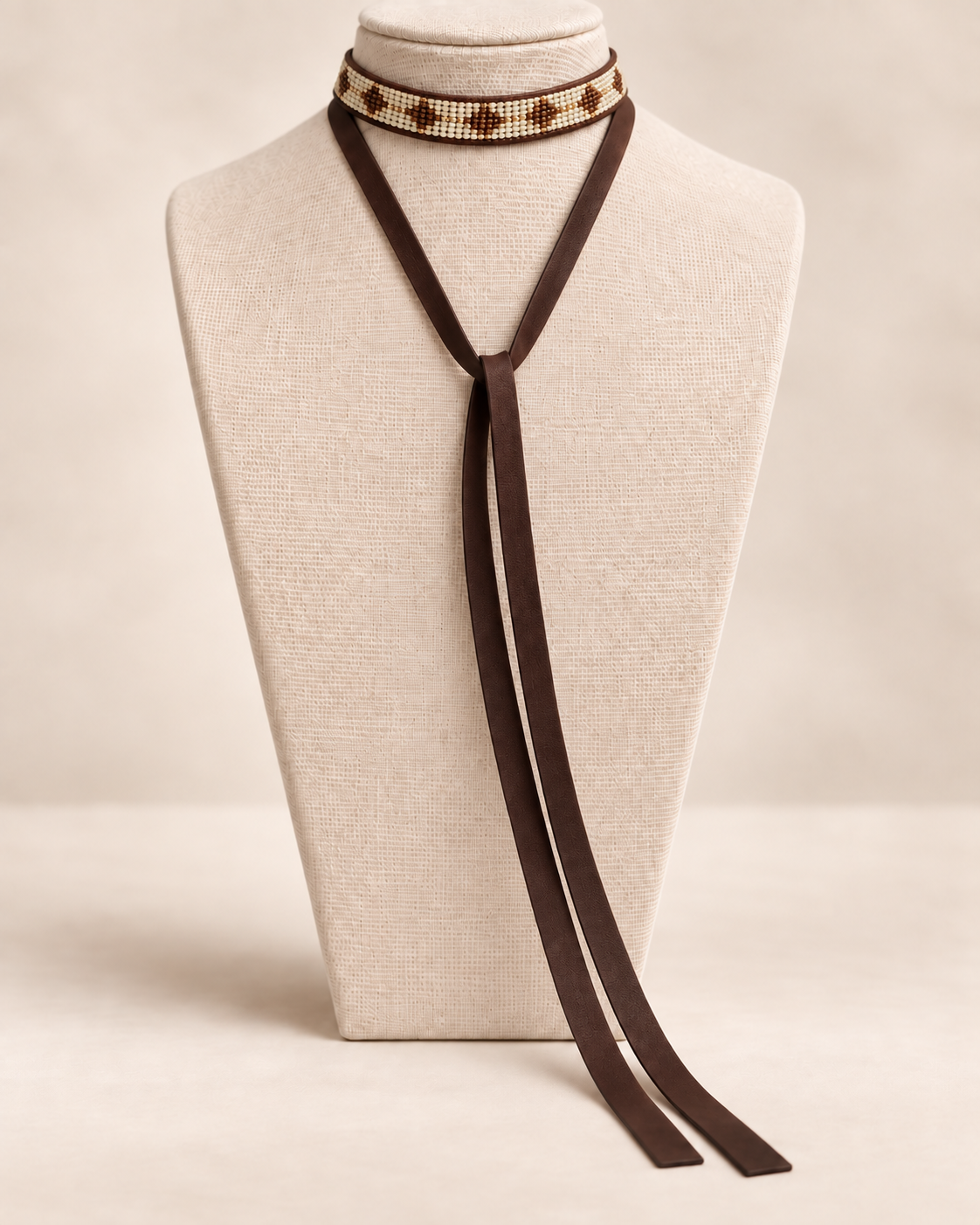 Leather Sage, Beaded Lariat