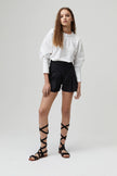 Frida - Linen Short, Black