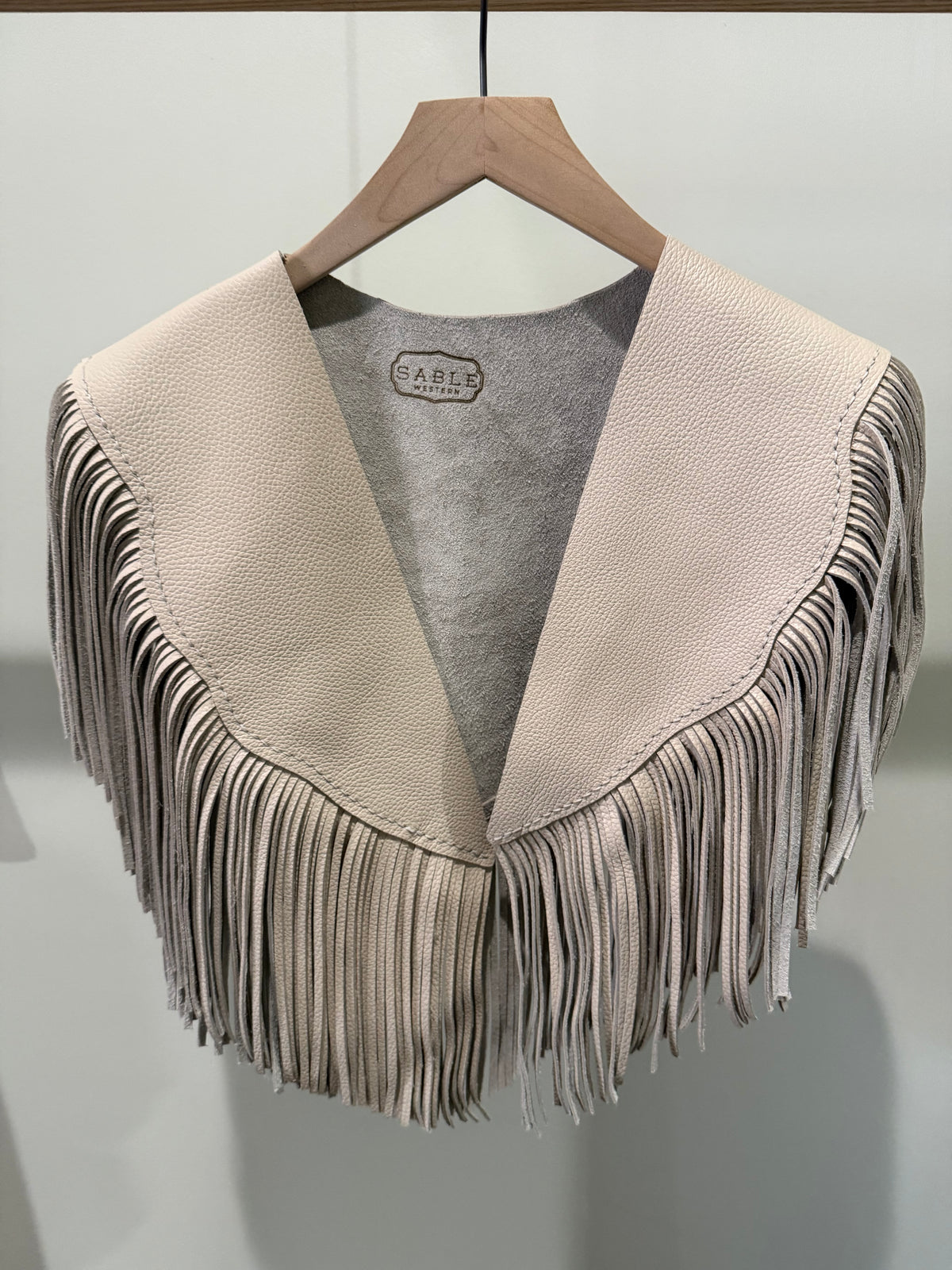 Leather Fringe Shawl