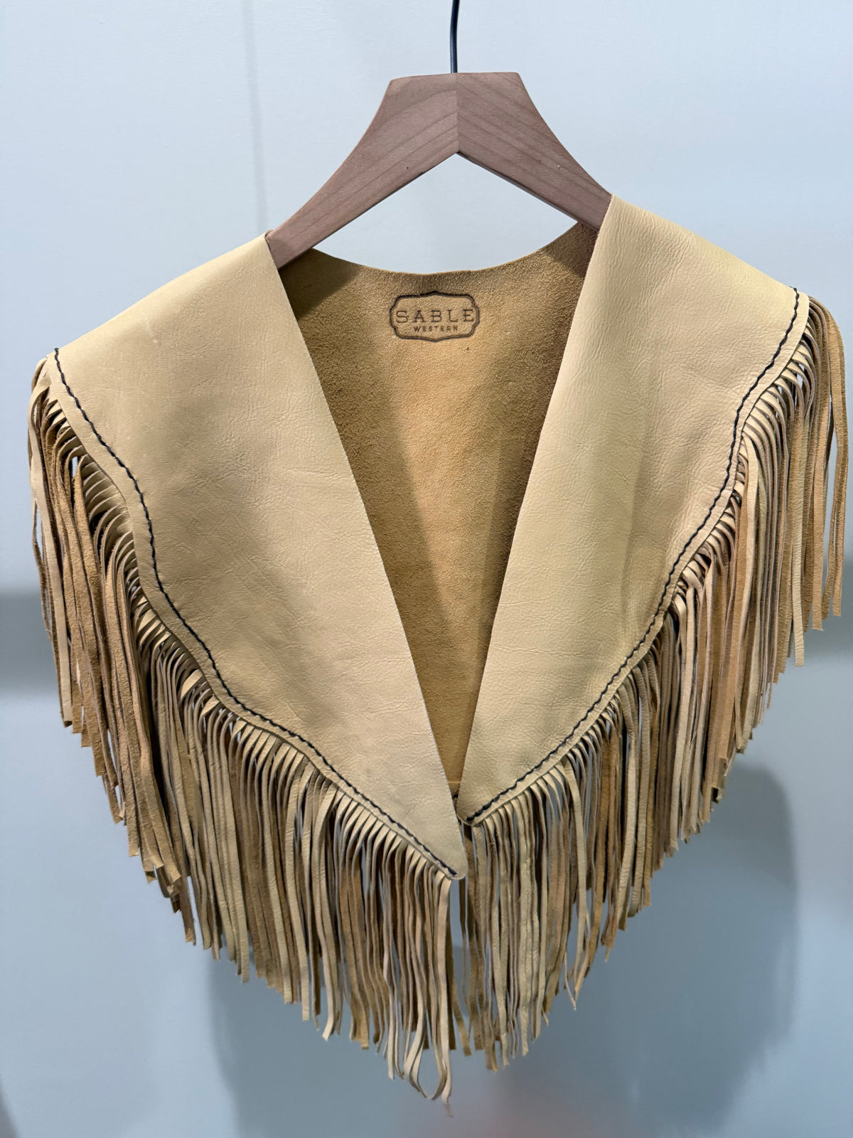 Leather Fringe Shawl