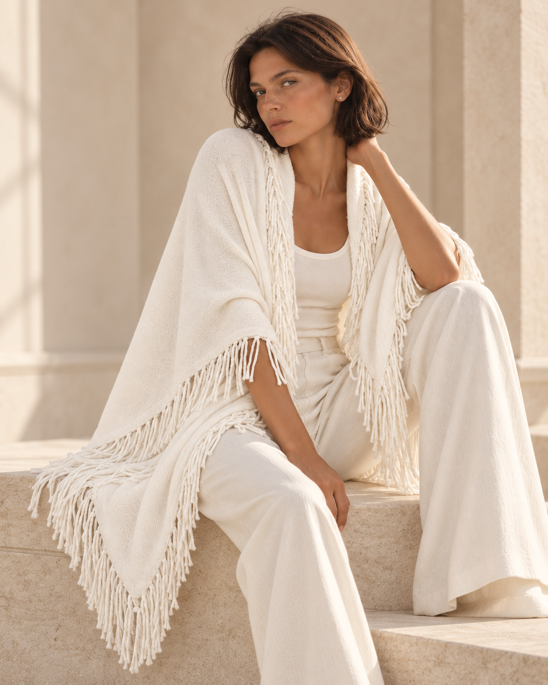 Cashmere Fringe Shawl