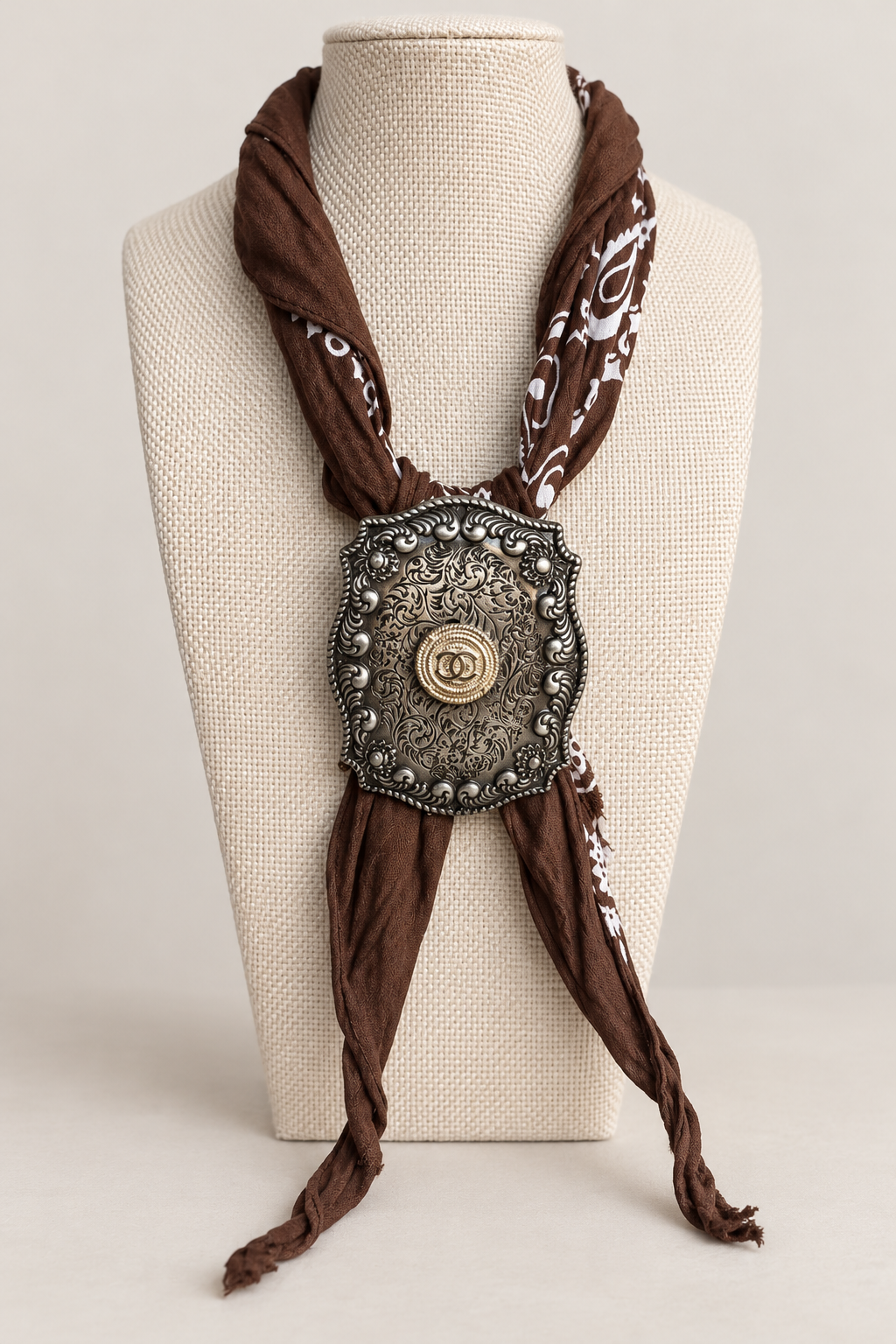 Vintage Concho Scarf Slide, Large