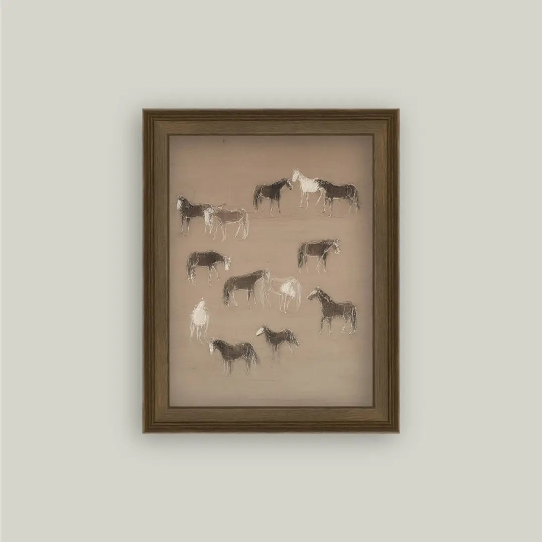 Petal Lane Home, Horse Herd Sketch