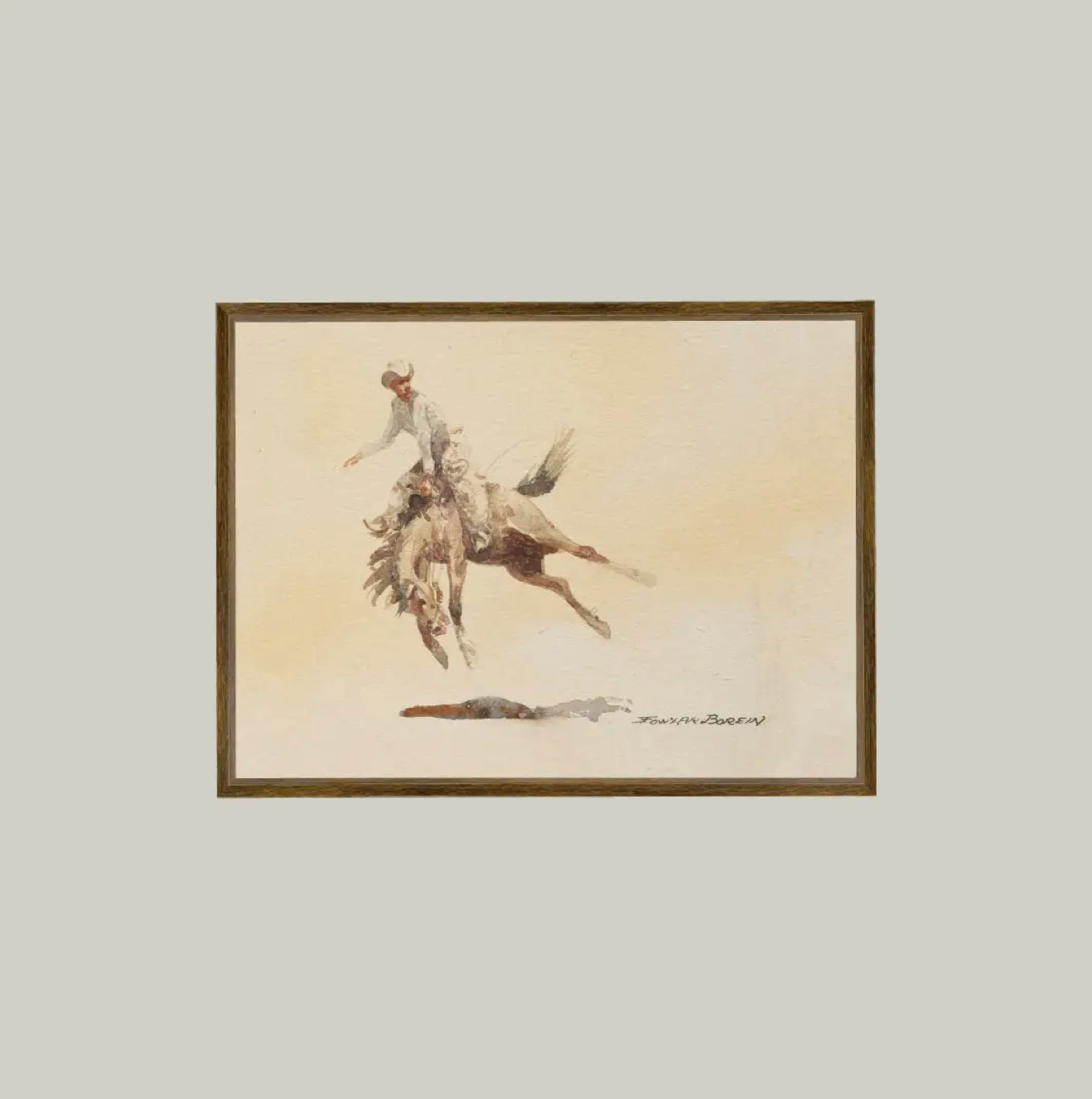 Petal Lane, Bucking Rider 32 x 24