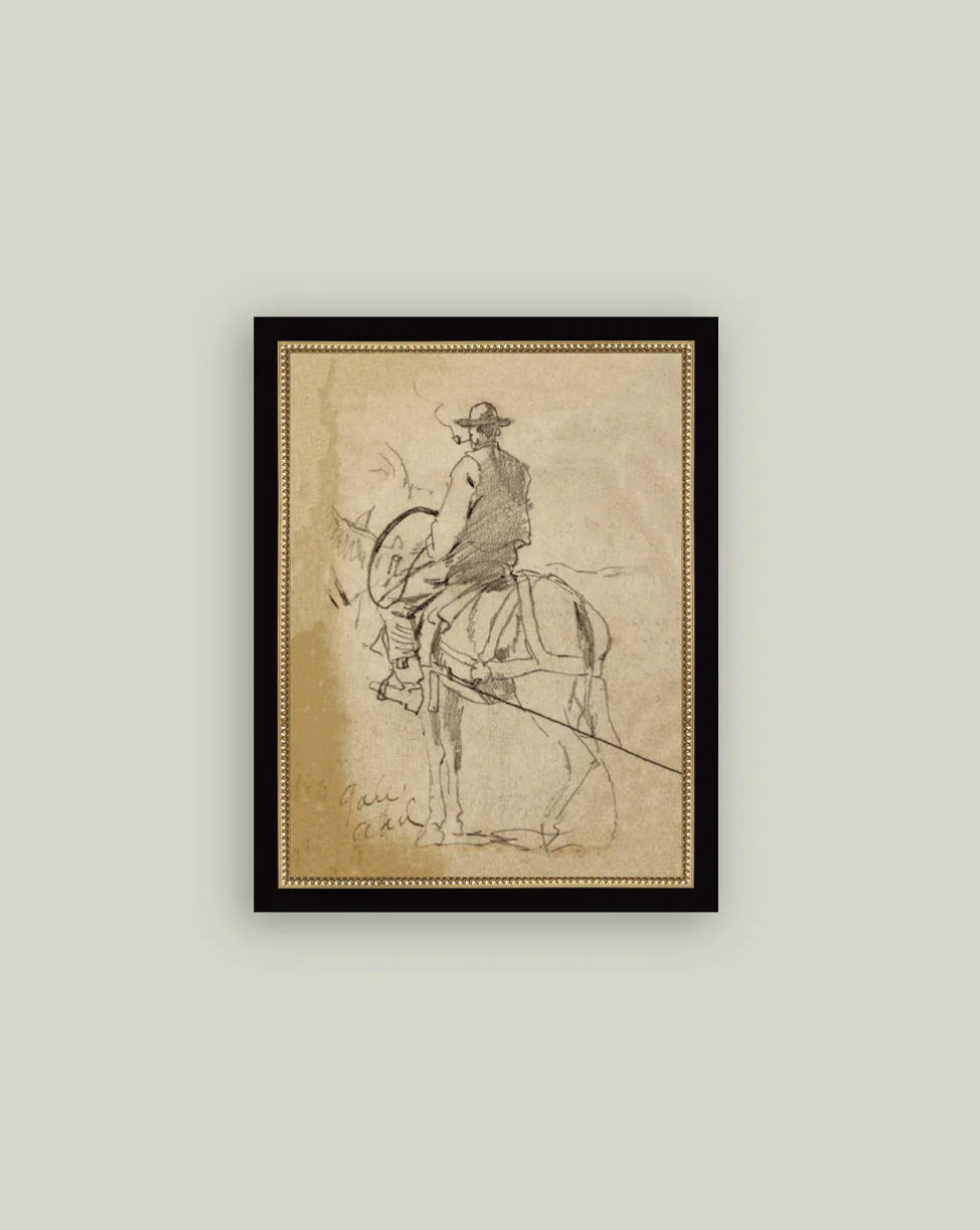 Petal Lane Home, Man Riding a Horse