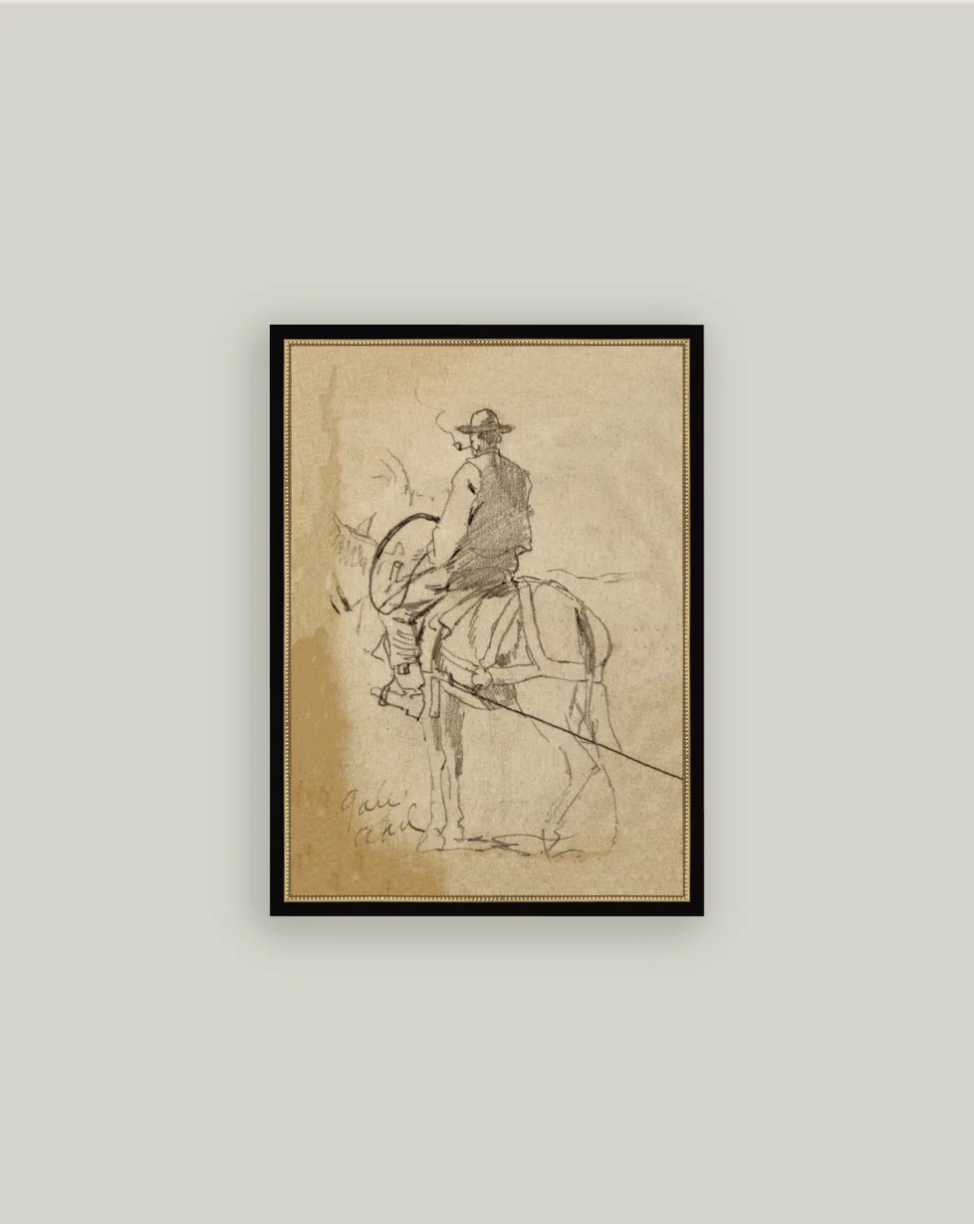 Petal Lane Home, Man Riding a Horse