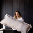 Luxe B Co., Ruffle Bolster Pillow Cover
