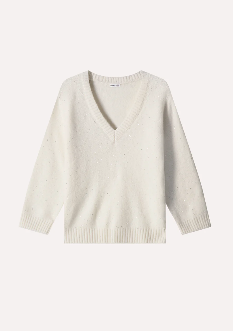 Minnie Rose, Sparkle Cashmere 3/4 Sleeve