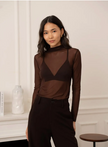Choklate Paris, Mesh Mock Neck