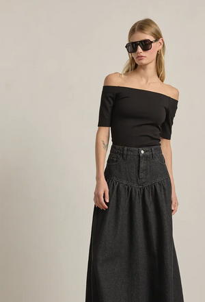Raisonnel, Denim Maxi Skirt