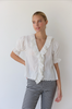 le field, V-Neck Ruffle Blouse
