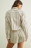 le field, Striped Button Front Shirt