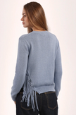 Minnie Rose, Cotton Cashmere Fringe Crew