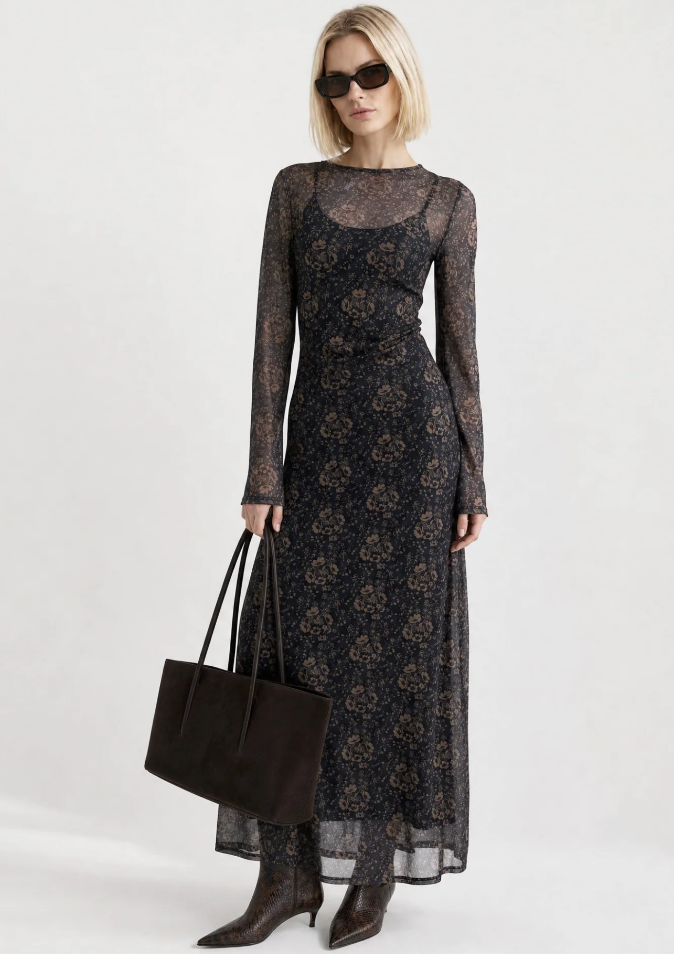 Amanda Maria, Mesh Print Dress