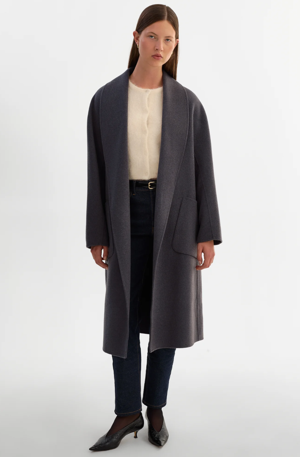 Shawl Collar Wool Coat
