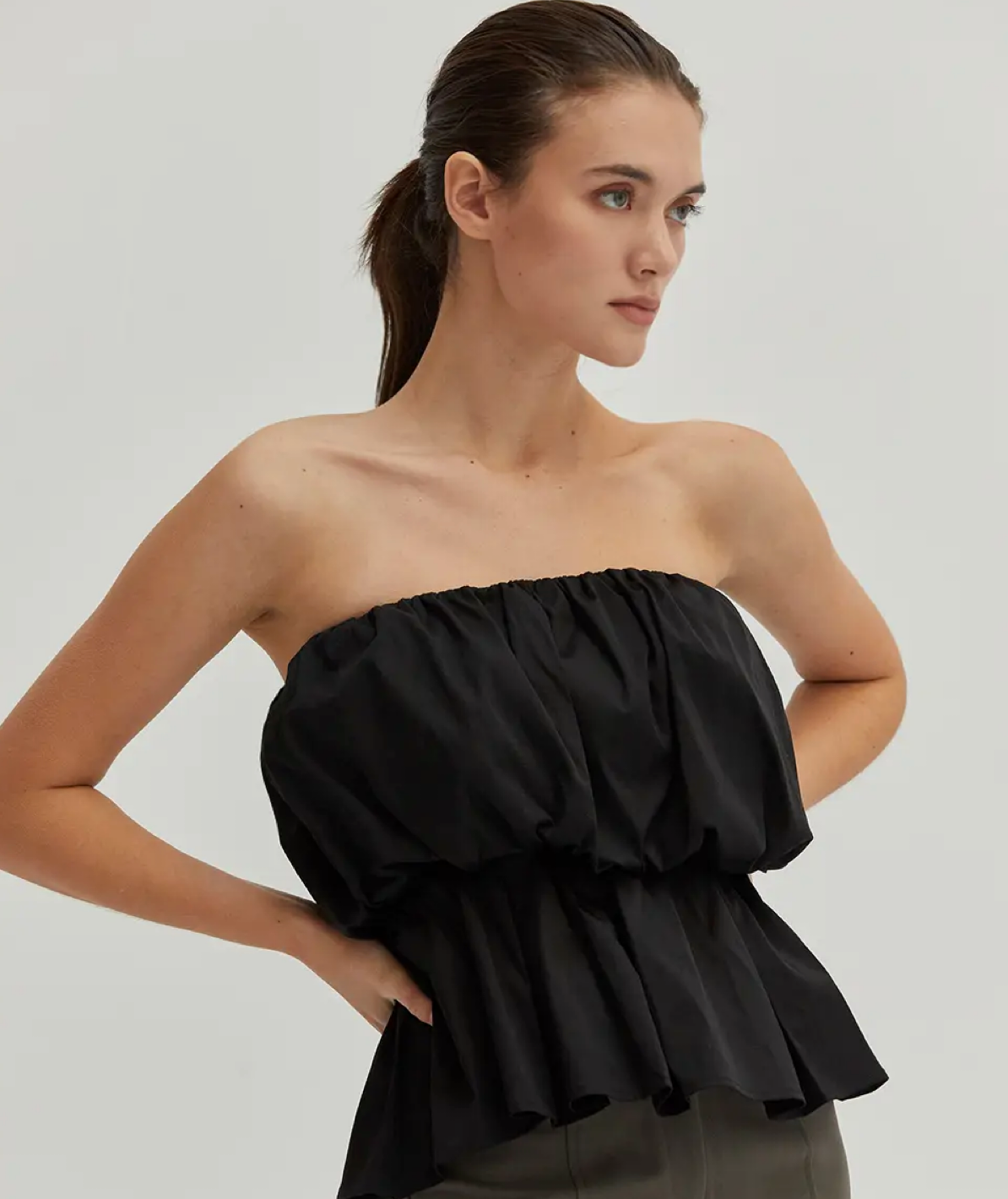 Crescent, Peplum Top